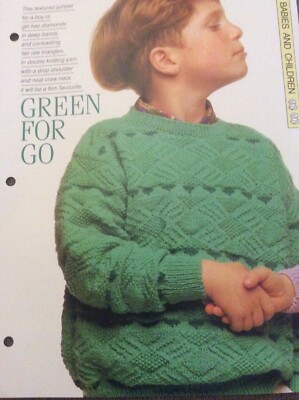 VINTAGE KREATIVE NADELN MUSTER - GRÜN FÜR GEHEN - STRICKANLEITUNG IN DK