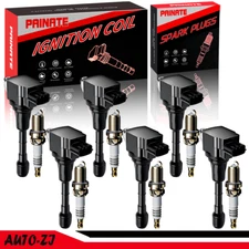 6X Ignition Coils + 6X Iridium Spark Plugs For Nissan Maxima Infiniti 3.5 UF550