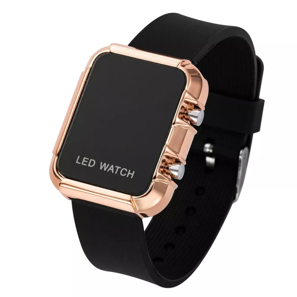 Reloj De Pulsera Digital LED Para Mujer Cuarzu De Lujo Moda Elegante  Cronógrafos