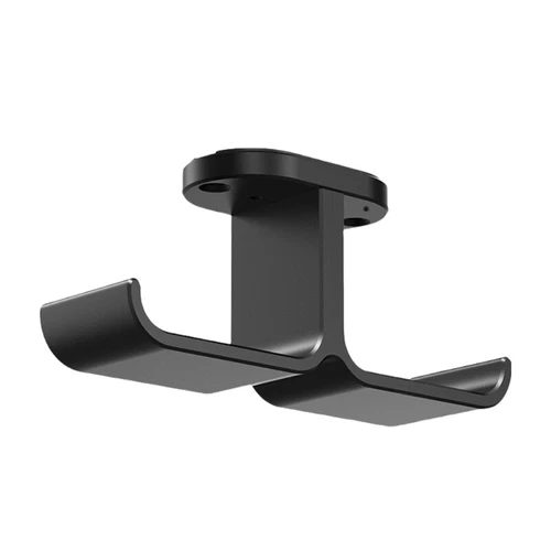 Double Hook Hanger Bracket Space Efficient Under Desk Mount Rack Holder Stand