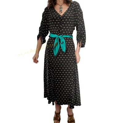 rainbow ruched dress $495 OPENING CEREMONY Size Small Rainbow Print Ruched 100% Silk Midi Dress  Pride