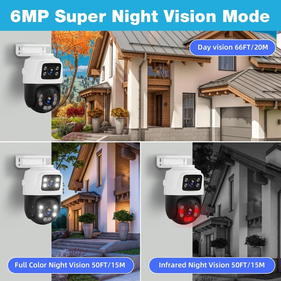 KERUI 8CH POE NVR Security Camera System 4PCS 2PCS 6MP Camera Night Vision 2TB - Image 4 of 4