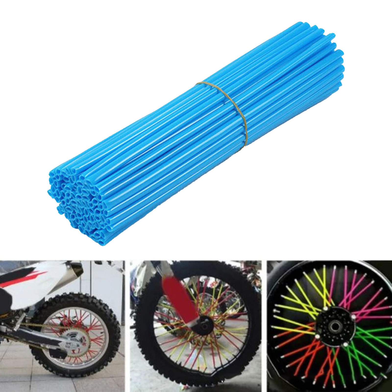 SPG 72pcs Bicycle Spoke Skins Decorative Cool Universal Spoke Wrap