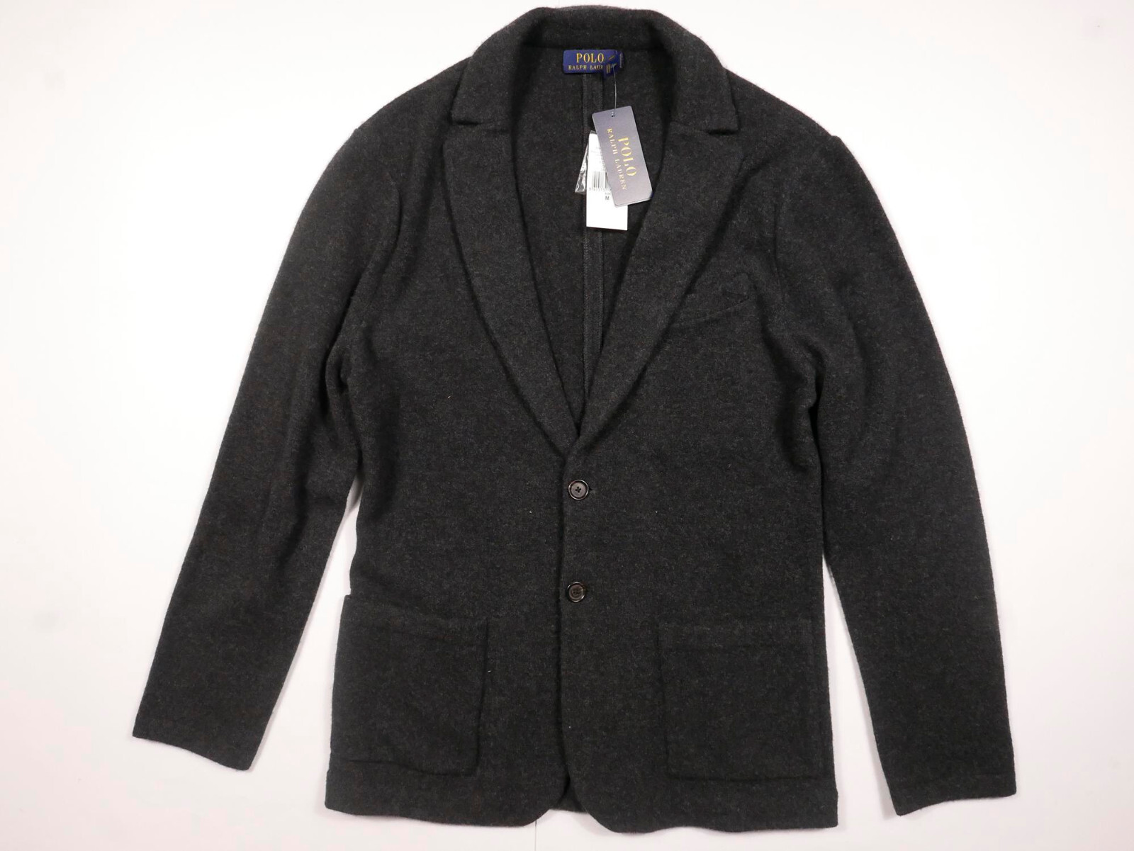 Polo Ralph Lauren Blazer Jacket Coat Dark Grey Graphite Wool RARE NWT M