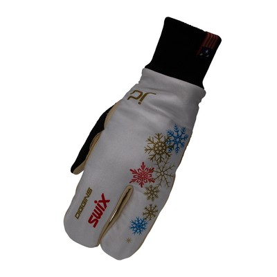 SWIX Womens JD White Stars Split Mitt (H02113-00329)