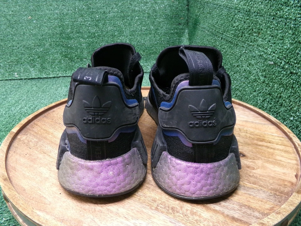 Adidas Men's NMD R1 FV8732 Black Eggplant Athletic Sneakers Shoes Size 12 US - Image 4 of 4