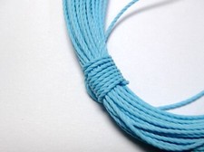 50 Meters Sky Blue Waxed Polyester Twisted Cord 1mm Macrame String Linen Thread
