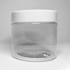 36 Pack 6 OZ Plastic Jars Round Clear Cosmetic Container Jars with White Lids,