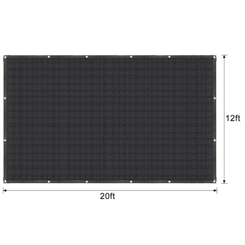 90% Black Sunblock Shade Cloth Taped Edge with Grommets UV Resistant Shade Net - Picture 23 of 31
