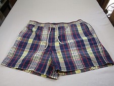 POLO Ralph Lauren Men's Large 38W 5L Pastel Multicolor Plaid Swim Trunks
