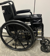 Black Silver Sport II Folding Drive Transport Wheel Chair.