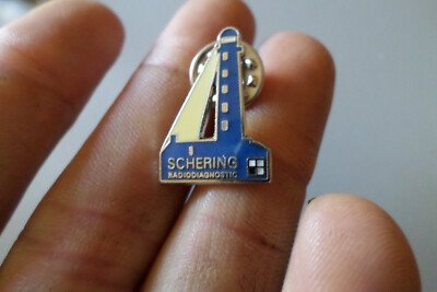 Badge pin s pin SCHERING RADIO-DIAGNOSTIC headlight pharmacy laboratory