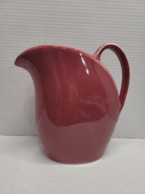 Vintage Hall Pitcher #2633 Riviera Design Ice Lip Dusty Rose Mauve Plum 9'' Tall