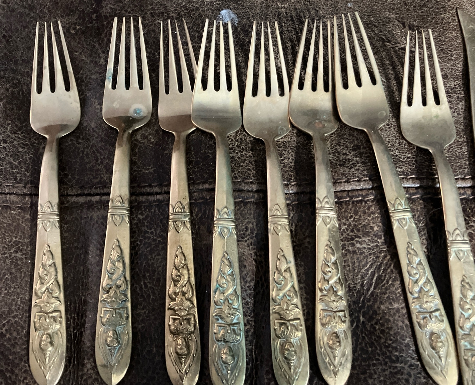 Vintage James Quality Jewellers Bronze Ware Flatware Silverware