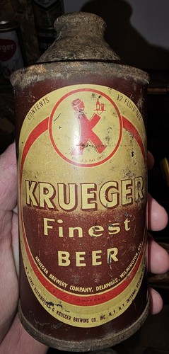 Krueger Finest Beer Cone Top Can Empty