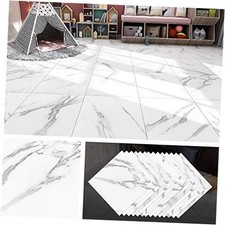 Peel and Stick Floor Tile Dark Brown Marble 12X12 Inch 16 Pack 16 tiles