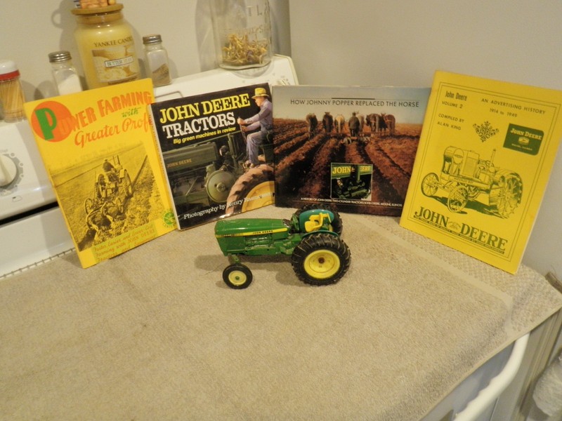 John Deere Die Cast Tractor And Books Lot