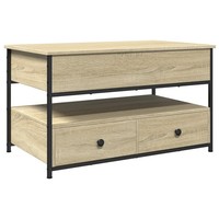 Couchtisch Sonoma-Eiche 85X50X50 Cm Holzwerkstoff Und Metall