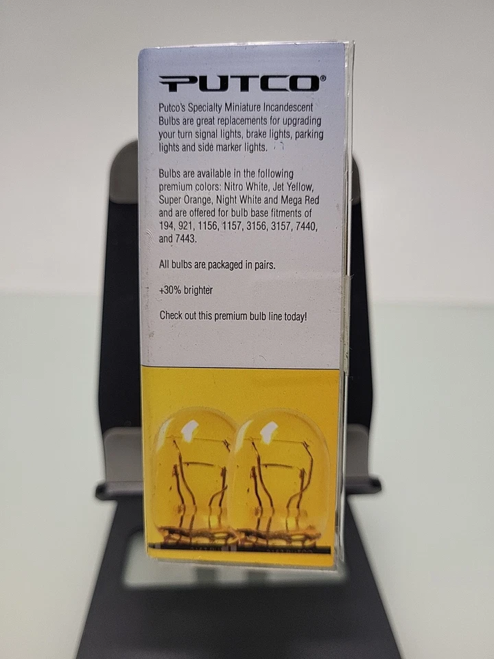 Mini bombillas halógenas Putco 211156Y 1156 amarillo azabache Foto 4 de 4