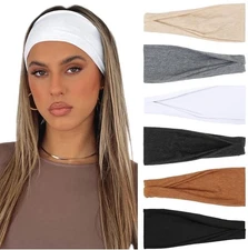 6-Pack Non-Slip Headbands for Women