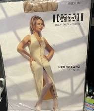 Neonshine Light Tights by Wolford Medium Beige Ecru Glossy Tights--NEW