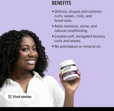 Aunt Jackie's Curl La La Curl Cream Defines Shapes Adds Moisture Shine