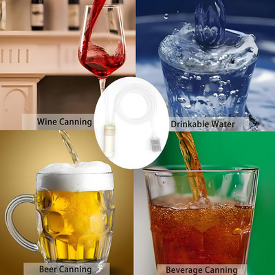 Electric Wine Siphon Pump, Portable Beer Transfer Pump, USB Food Grade Auto Siph