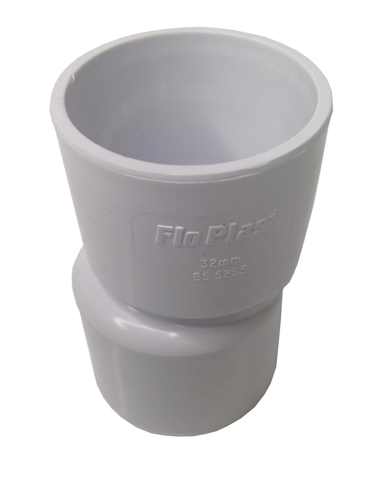 Solvent Weld White 40mm (43mm) x 32mm (36mm) Eccentric Waste Pipe Reducer-2 Pack - Image 2
