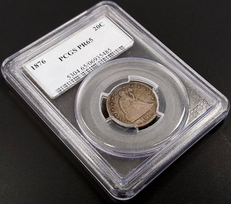 1876 Proof Seated Liberty Twenty Cent Piece certified PR 65 by PCGS! - Image 2 of 4
