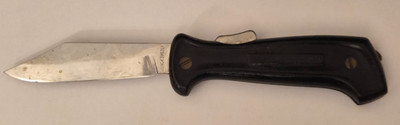 Vintage Normark Big Swede Folding Pocket Knife EKA Sweden Lockback Black Handle