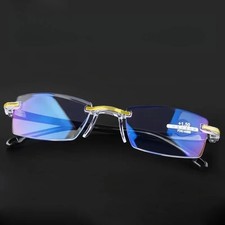 Frameless Anti-blue Light Reading Optic X Self Adjusting Glasses For Men  Women