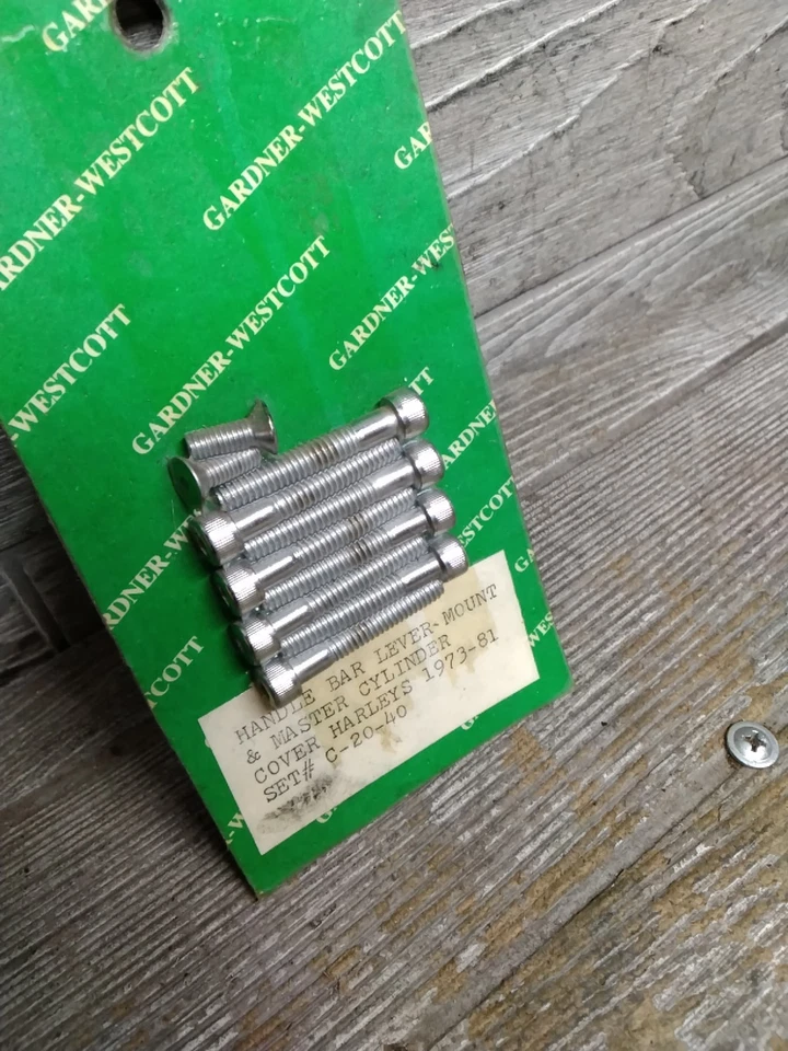 Juego de pernos delanteros cilindro maestro montaje palanca manillar Harley Davidson 1973-1981 Foto 3 de 4