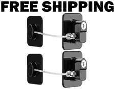 2 Pack Fridge Lock Freezer Lock with 4 Key for Child Safety Refrigerator Locks