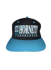 Vintage 90s Charlotte Hornets NBA Snapback Hat RARE