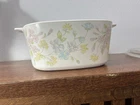 Corning Ware Pastel Bouquet 3 L/Qt A-3-B Casserole w/ Pyrex Lid A-9-C Vintage