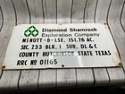 Vintage Diamond Shamrock Exploration Co. Porcelain Gas & Oil Well Sign