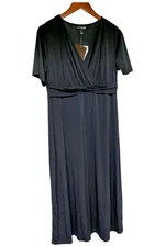 Antthony Women's Capped Sleeve Dress BLack