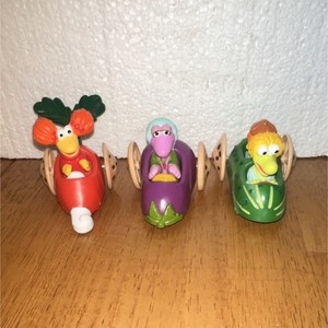 McDonald's Fraggle Rock Fast Food Premium Toys Lot of 3 1988 Cartoon Cars