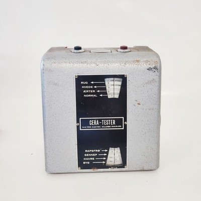 Vintage Cera-Tester TYPE T.C.T. Foss Electric Denmark Grain Meter w/ Manual