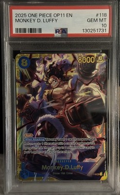 One Piece (2025) A Fist of Divine Speed Monkey.D.Luffy SR Foil PSA