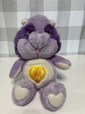 Vintage Care Bears Cousins Bright Heart Raccoon 13" Stuffed Plush Kenner 1984
