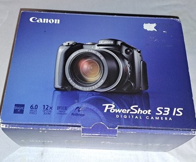 Canon PowerShot S3 IS Bridgekamera mit 6-72mm 1:2,7-3,5 USM 6MP Digitalkamera