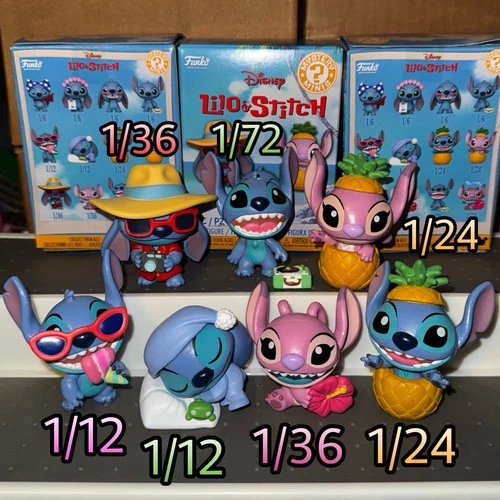 1/72 Record Player Stitch Singing Lilo and Stitch Funko Mystery Mini Lot Angel