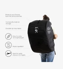 Doona Black Padded Travel Bag Car Seat Stroller Protection- Black
