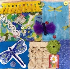 Slow Stitch Junk Journal Kit Craft Sewing Crochet Vintage Fabric Lace #05