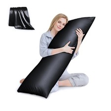 Body Pillow with Satin Pillowcase, Body Pillow for Adults, Removable Cover, B...