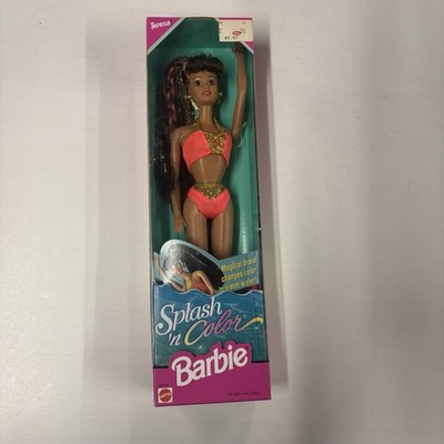 1996 Mattel Splash 'N Color Barbie Doll Teresa #16172 in Original Box