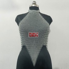 Medieval Chainmail Top Aluminum Butted 10mm Ring Handmade Womens Fantasy Costume