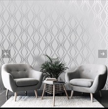 Image of Belgravia Decor Amelie Geo Grey 3004 B Wallpaper