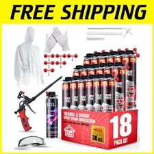 High Density Closed Cell Spray Foam Insulation - 18 Pack